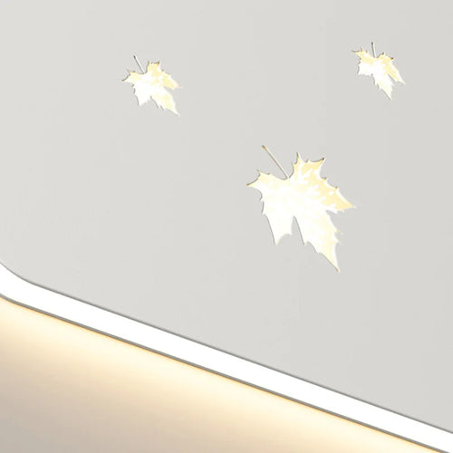 applique murale métallique à intensité variable avec feuilles d'érable - vue 6 sur 8
