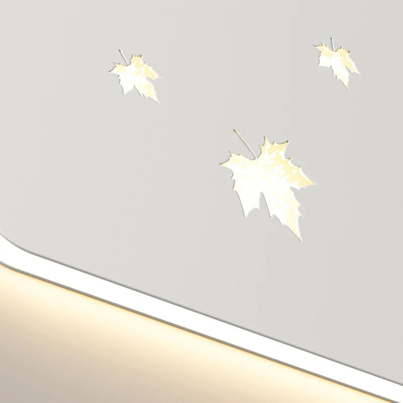 applique murale métallique à intensité variable avec feuilles d'érable - vue 5 sur 8