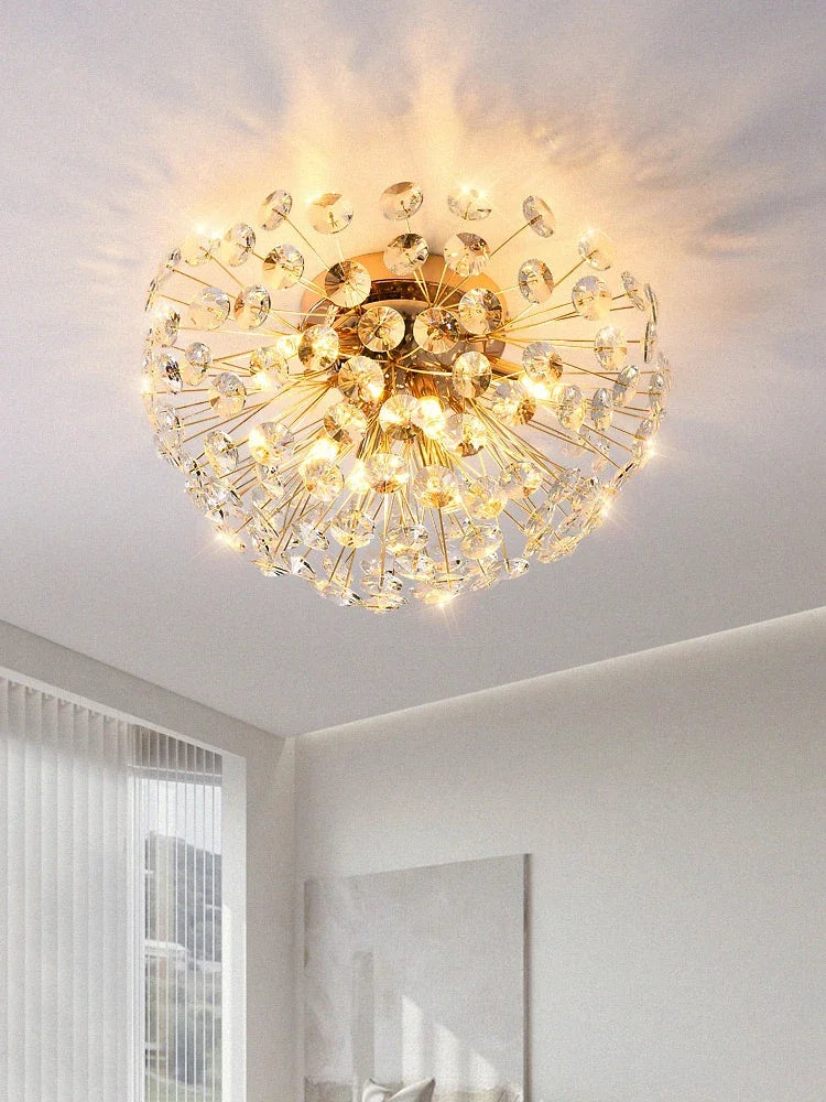Dandelion Crystal Ceiling Light 2024 New Style Living Room, Bedroom, Study Decoration Light Creative Sun Flower LED Light - vue 1 sur 8