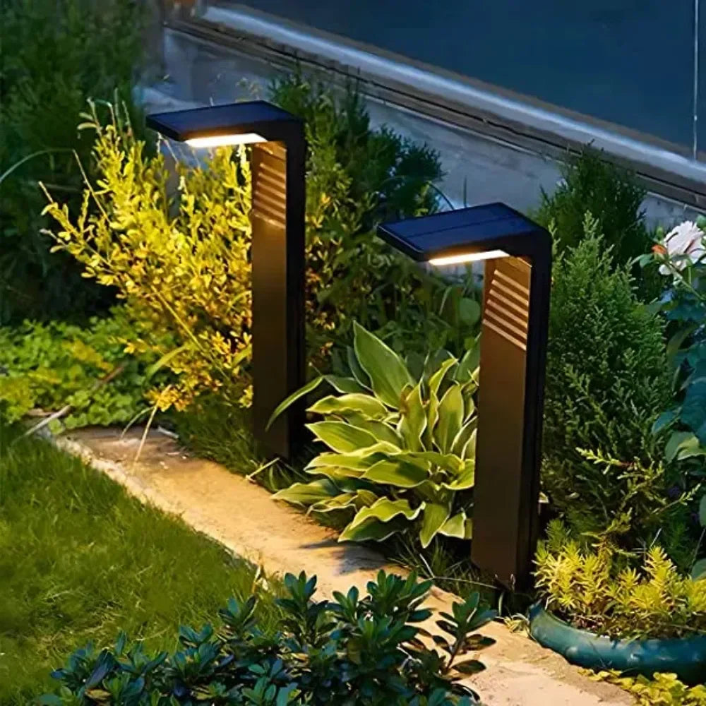 lampadaire solaire moderne pour jardin et cour décorative - vue 2 sur 6