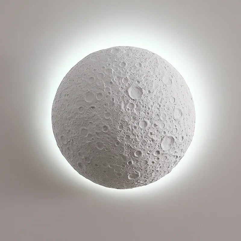 applique murale décorative lune design créatif éclairage led moderne - vue 6 sur 6