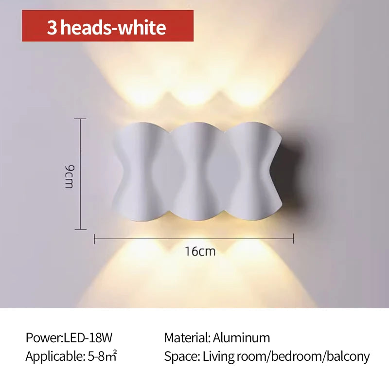 applique murale led extérieure étanche décoration jardin lumineuse - vue 11 sur 12