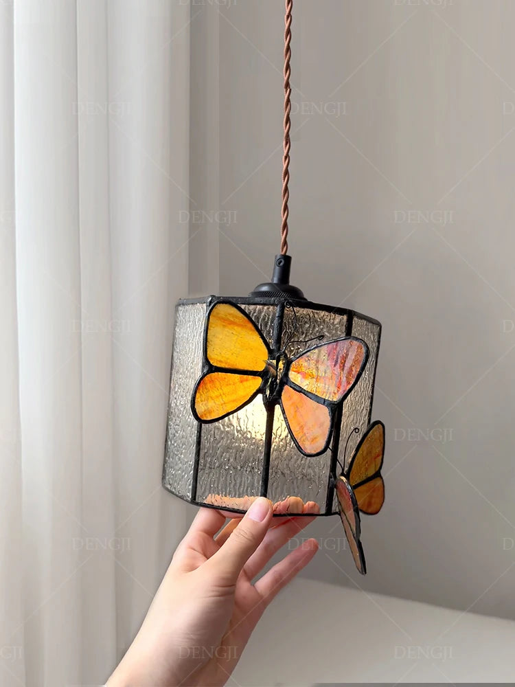lustre multicolore style tiffany pour éclairage intérieur enfants - vue 6 sur 9