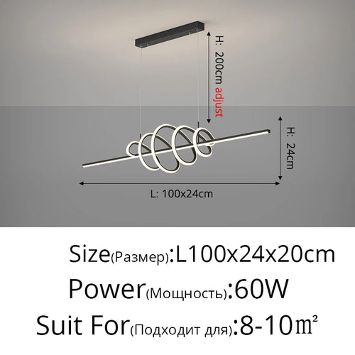 lustre moderne en led pour un éclairage élégant intérieur - vue 12 sur 18
