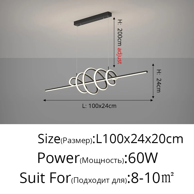 lustre moderne en led pour un éclairage élégant intérieur - vue 12 sur 18