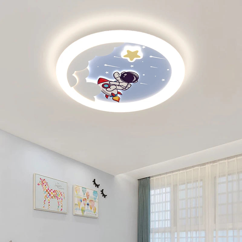 plafonnier astronaute pour chambre enfant design ludique et protecteur - vue 5 sur 7