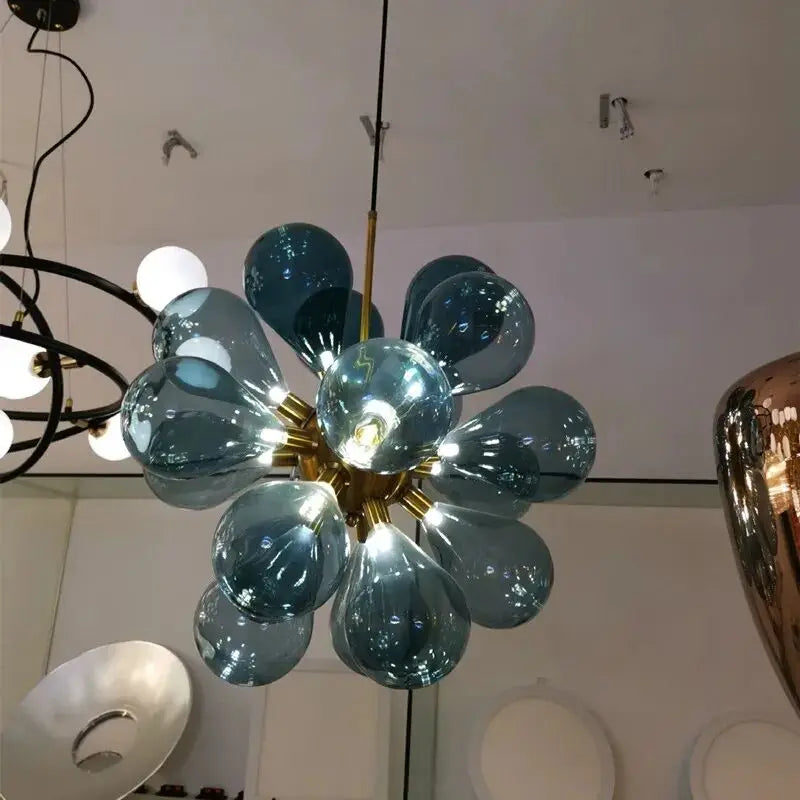 suspension moderne en verre design pour décoration intérieure - vue 6 sur 11
