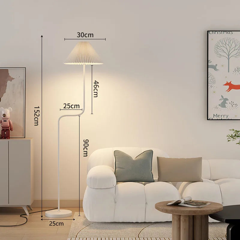 lampadaire nordique en verre avec abat-jour pour décoration intérieure - vue 16 sur 16