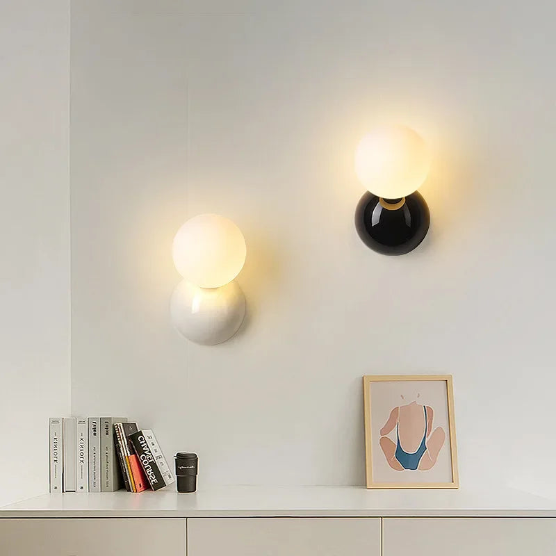 LED Applique Moderne Crème Cucurbit Flare Lumière Pour Chambre Chevet Salon Couloir Escalier Allée Balcon Décorations pour La Maison - vue 6 sur 9