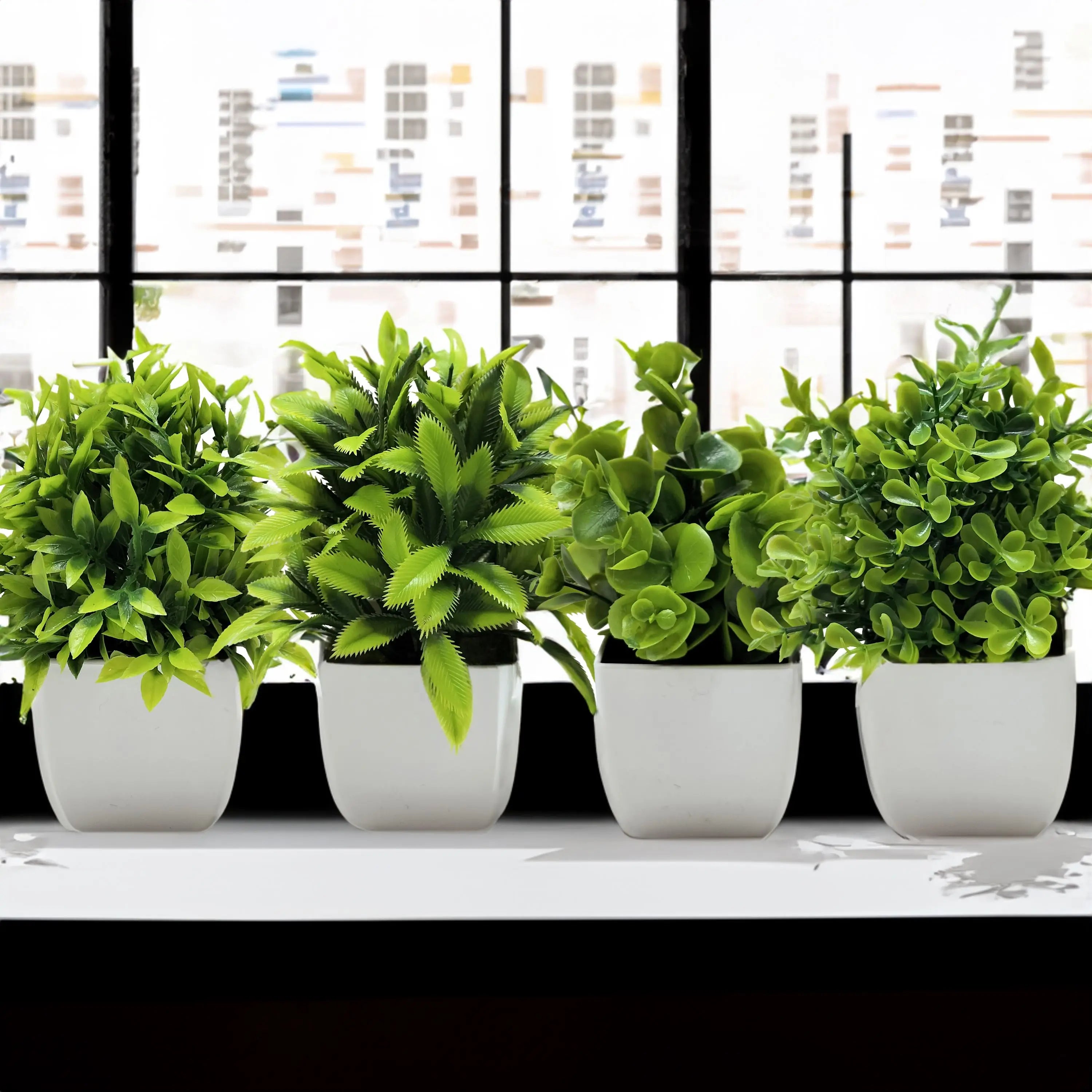 plante artificielle en pot pour décoration de bureau et jardin - vue 6 sur 45