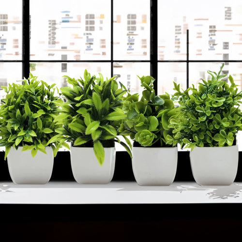 plante artificielle en pot pour décoration de bureau et jardin - vue 7 sur 45