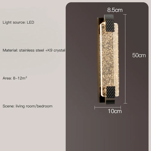 applique murale luxe nordique en cristal moderne éclairage décoratif - vue 15 sur 15