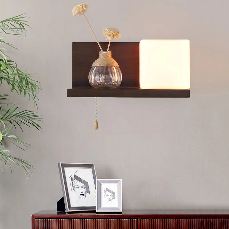 Applique murale en bois de couleur noyer - vue 4 sur 12