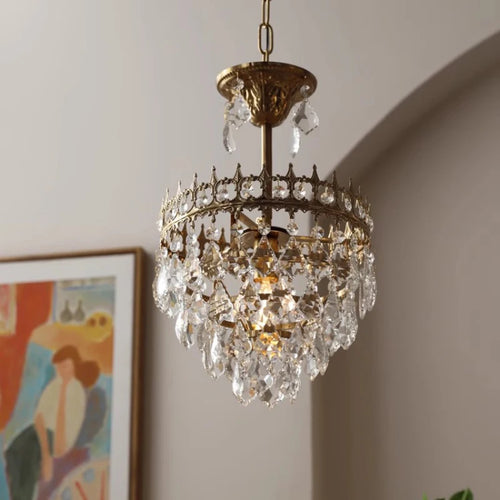 lustre en cristal rétro pour décoration intérieure élégante - vue 4 sur 10