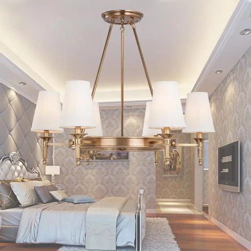 Lustre moderne en cuivre et Bronze véritable - vue 3 sur 5