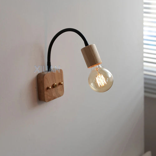 applique murale wabi sabi style rétro avec bras flexible à 360 degrés - vue 2 sur 7