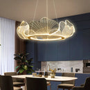 lustre led postmoderne de luxe réglable lotus feuille minimaliste