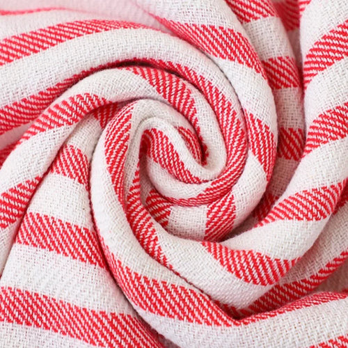 serviette de plage turque grande taille rayures pompons - vue 7 sur 7