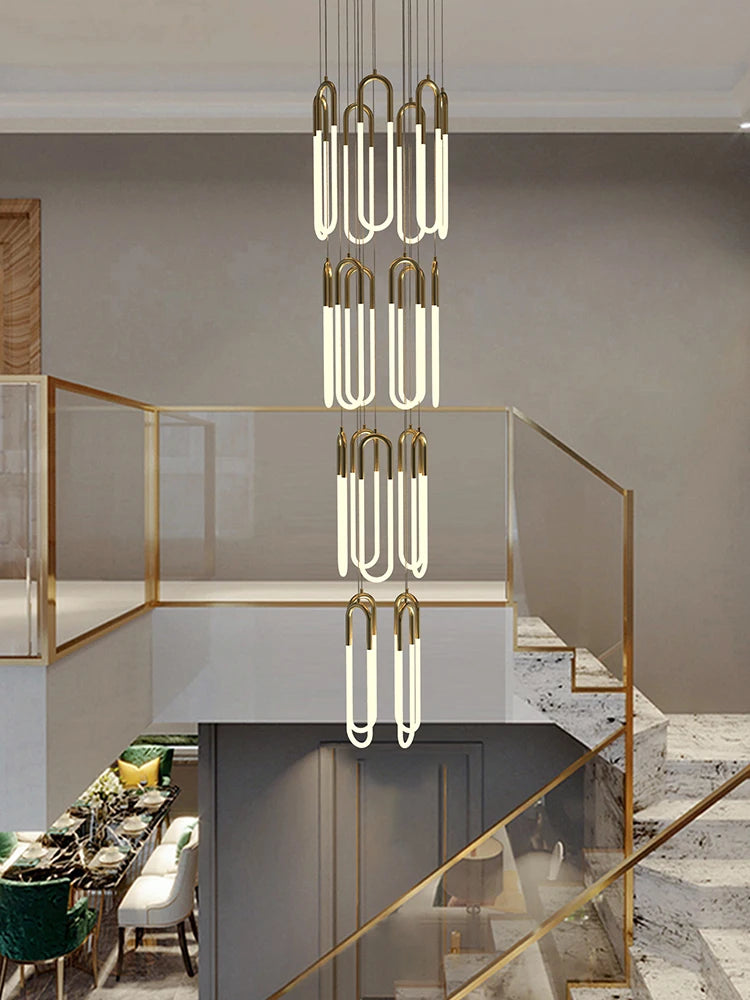 suspension moderne design nordique éclairage led loft élégant - vue 3 sur 15