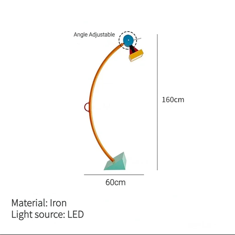 Novel Artistic Design LED Floor Lamp, Creative Color Building Blocks, Living Room Children's Room Station Light Angle Adjustable - vue 8 sur 9
