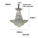 lustre led k9 cristal à intensité variable design moderne 2024