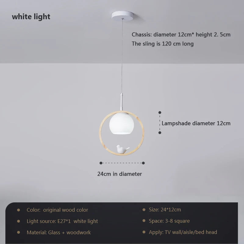 Suspension nordique atmosphérique chinoise à trois têtes salle à manger salle à manger moderne simple bar personnalisé créatif cuisine lumière - vue 10 sur 15