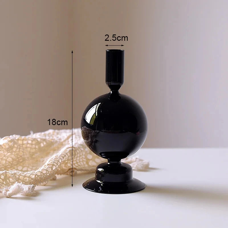 bougeoir en verre européen pour décoration et mariage - vue 11 sur 30