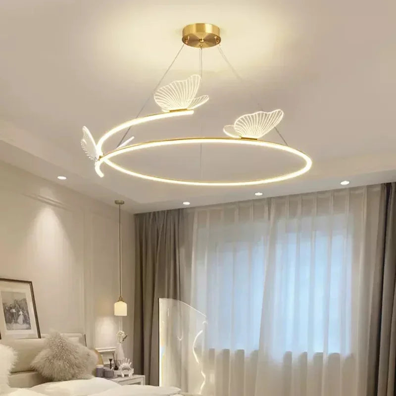 lustre papillon moderne design créatif pour décoration intérieure - vue 4 sur 9