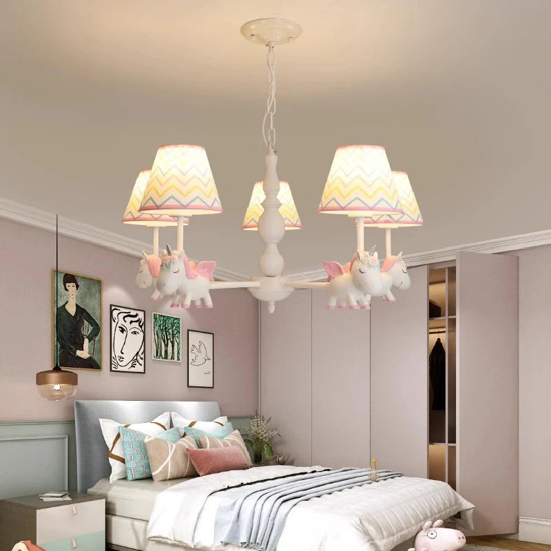 lustre enfant LED rotatif style nordique romantique et chaleureux - vue 5 sur 24