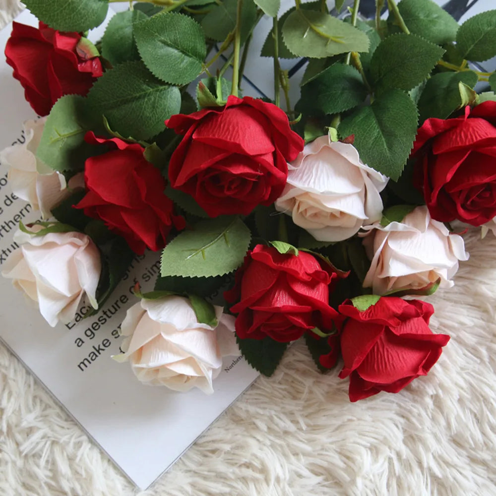 fleur artificielle en flanelle pour décoration intérieure et mariage - vue 6 sur 15