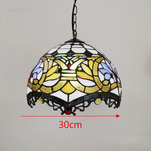 lustre tiffany vitrail style méditerranéen pour intérieur élégant - vue 12 sur 22