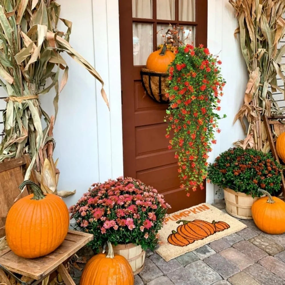 plante artificielle suspendue décoration florale pour intérieur et fêtes - vue 9 sur 10