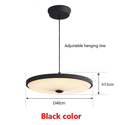 lustre moderne rond avec barre led plissée de haute qualité - vue 8 sur 7
