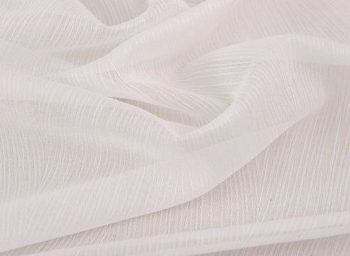 Rideau tulle transparent motifs floraux géométriques style luxe - vue 5 sur 8