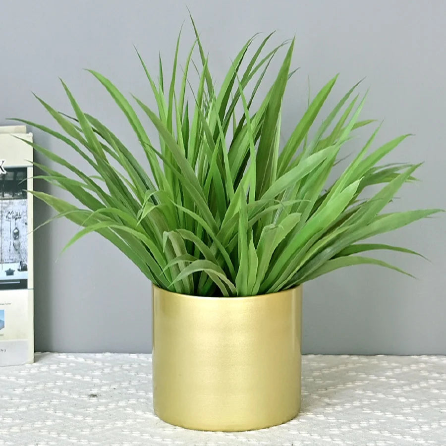 bouquet de plantes artificielles palmier tropical et orchidées décoratives - vue 2 sur 8