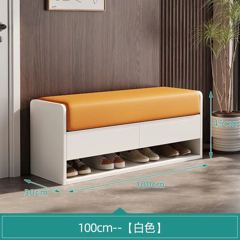 tabouret à langer nordique en bois avec rangement intégré - vue 12 sur 14