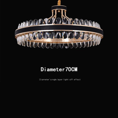 lustre moderne en cristal led winfordo pour décoration intérieure - vue 8 sur 10