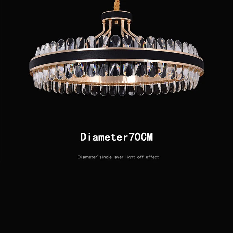 lustre moderne en cristal led winfordo pour décoration intérieure - vue 7 sur 10