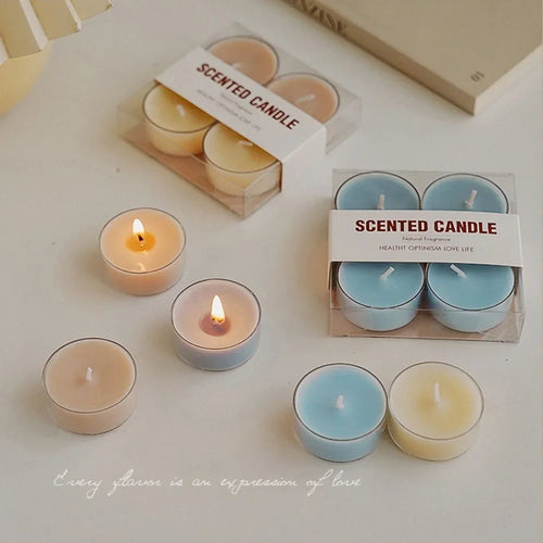 lot de 4 bougies parfumées en cire de soja pour décorations et événements - vue 4 sur 12