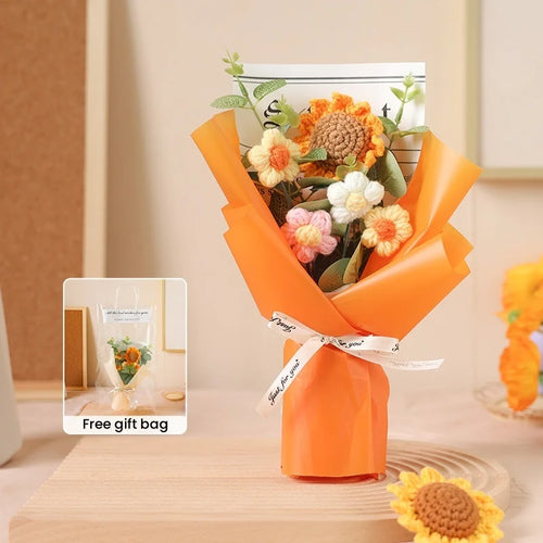 bouquet de tournesols au crochet fait main pour cadeaux et décorations - vue 14 sur 13