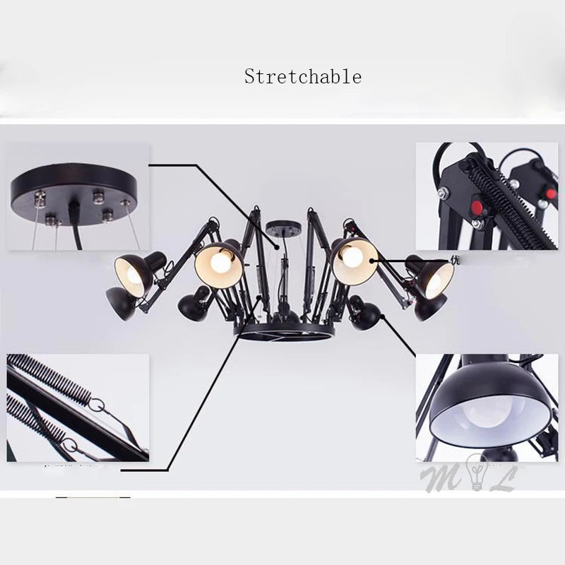 suspension moderne en forme d'araignée pour divers espaces - vue 3 sur 18