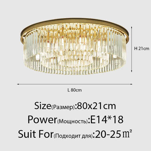 Lustre en cristal LED moderne américain salon salle à manger Villa suspension chambre plafond suspension lampe décor à la maison Lustre - vue 20 sur 21