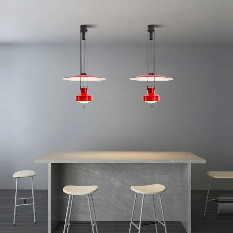 lustre italien flexible en aluminium avec leds dimmables - vue 3 sur 14