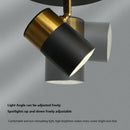Plafonnier LED nordique de luxe en or noir