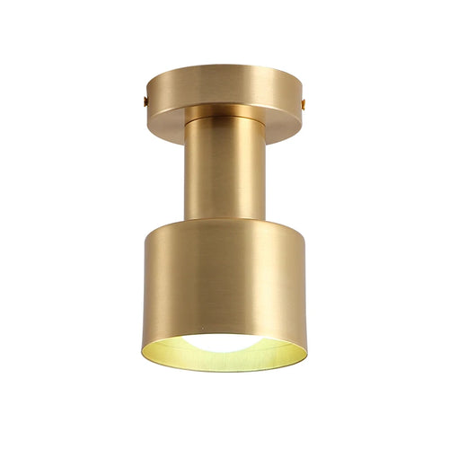 Balcony, American All Copper Ceiling, Small Ceiling Lamp, Nordic Modern Simple Cloakroom, Creative Porch, Entrance Hall Lamp - vue 6 sur 9