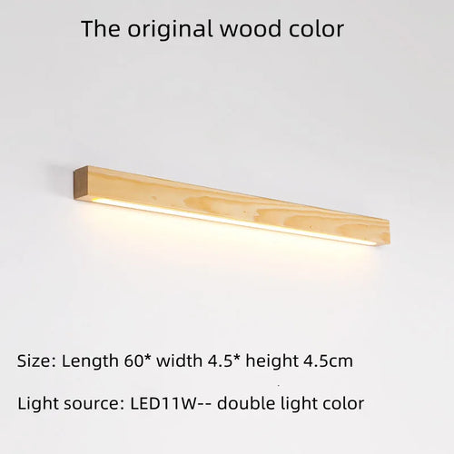 Applique murale LED double couleur en bois de noyer