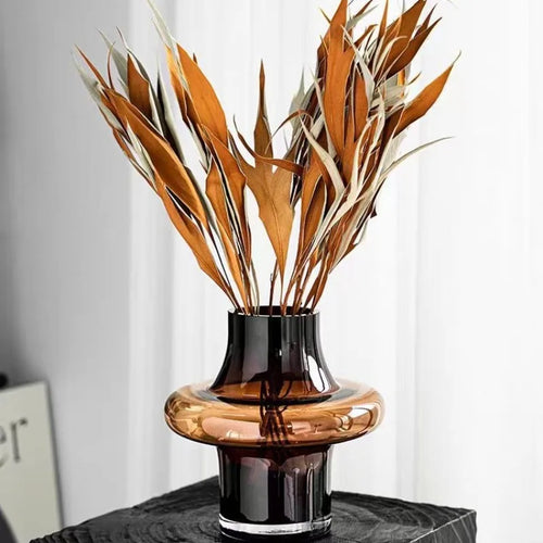 vase médiéval en verre pour fleurs séchées et composition florale - vue 4 sur 10