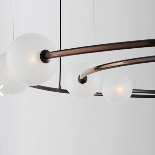 lustre postmoderne créatif minimaliste éclairage anneau rond design élégant - vue 6 sur 12