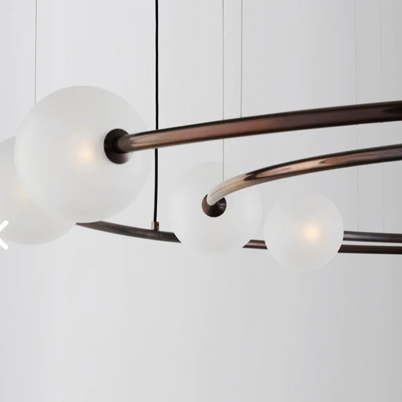 lustre postmoderne créatif minimaliste éclairage anneau rond design élégant - vue 6 sur 12