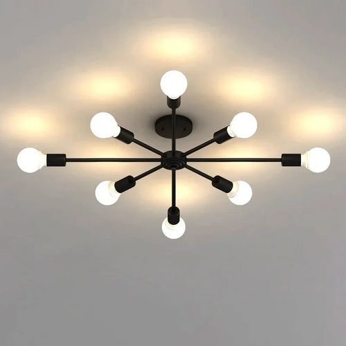 lustre moderne industriel pour décoration intérieure rétro simple - vue 6 sur 11